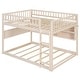 preview thumbnail 25 of 36, Convertible Bunk Bed with LED Storage Wall & Pegboard by Harper&Bright Designs