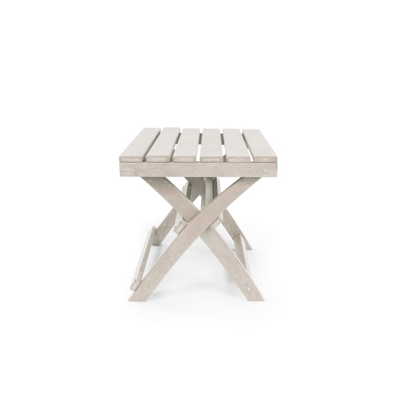 Santorini Fully Assembled All-Weather Recycled HDPE Outdoor Folding Side Table