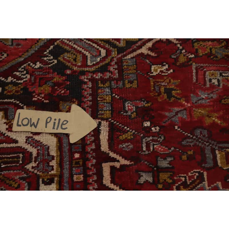 Hand Knotted Oriental 100% Wool Carpet Traditional Medallion Red Heriz Area Rug - 12' 5'' X 9' 0''