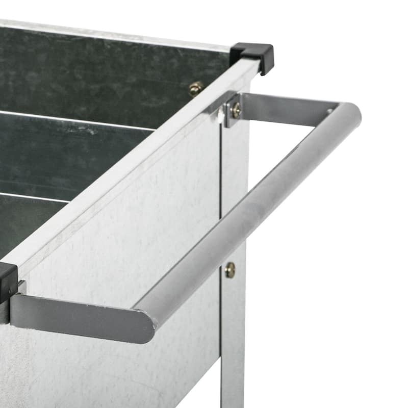 Ainfox Metal Raised Garden Bed with Legs Outdoor Elevated Planter Box with Handle Wheels