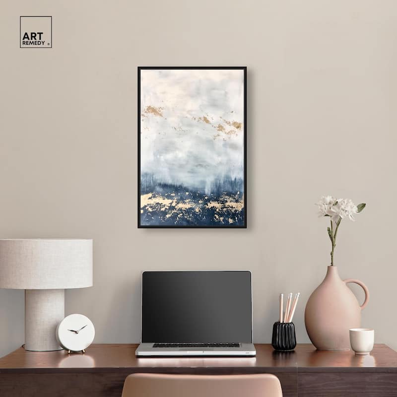 Ocean's Gold Hues II Canvas by Art Remedy
