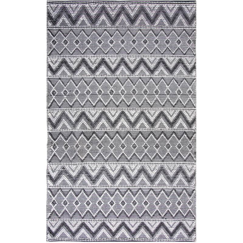 Alora Decor Fierce Hand Woven Gray Geometric Indoor/Outdoor Rug