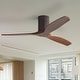preview thumbnail 97 of 199, 42“/52"/60"/48" Noiseless Walnut Wood Ceiling Fan with Remote Control, Integrated Light Optional 52'' Flush Mount Fan without Light