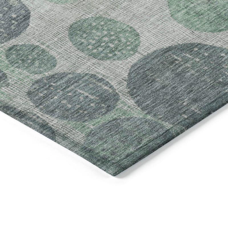 HomeRoots Geometric Transitional Rectangle Outdoor Rug