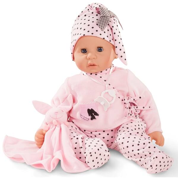 slide 2 of 5, Gotz Cookie 19" Soft Baby Doll in Pink with Blue Sleeping Eyes and Accessories