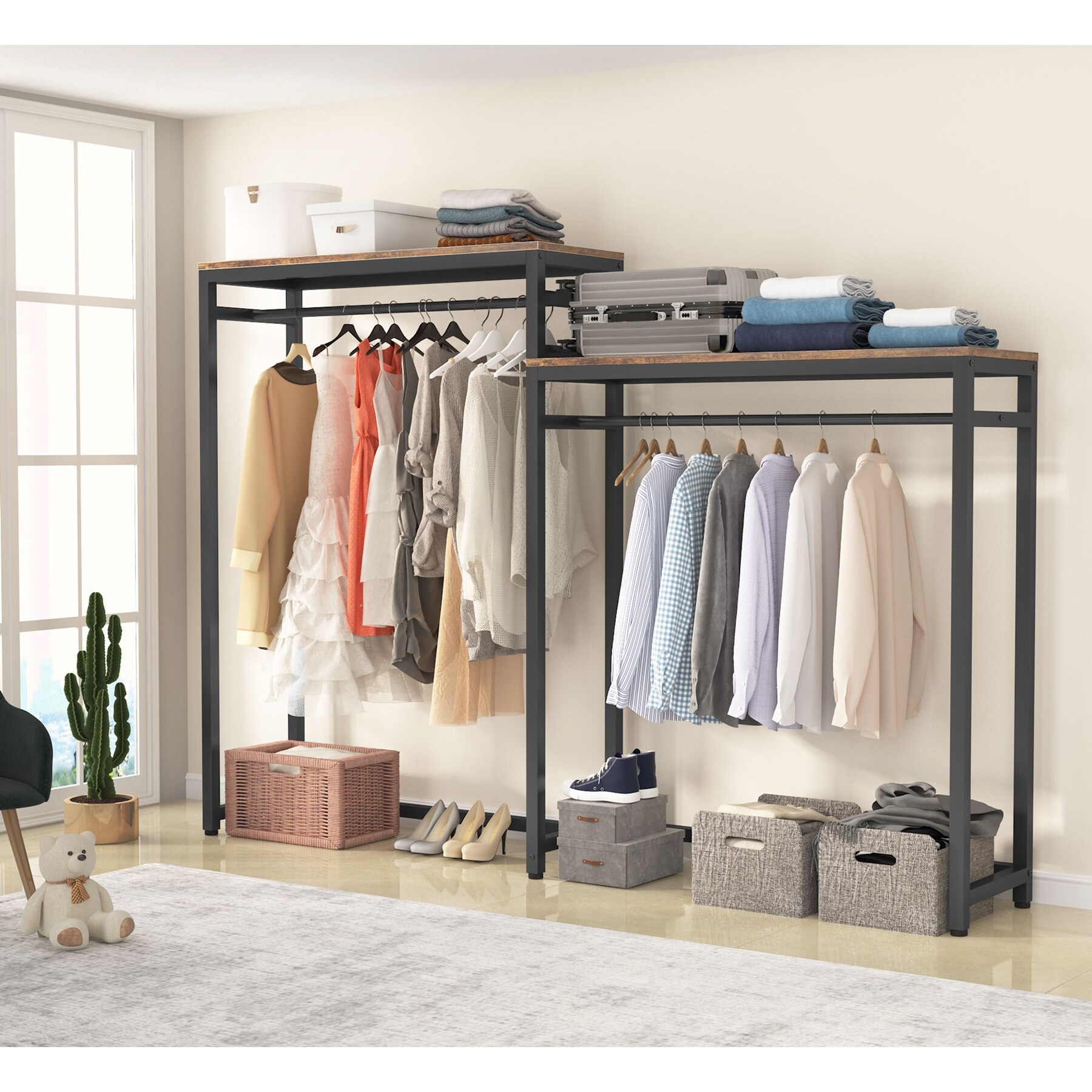 Corner best sale clothes rod