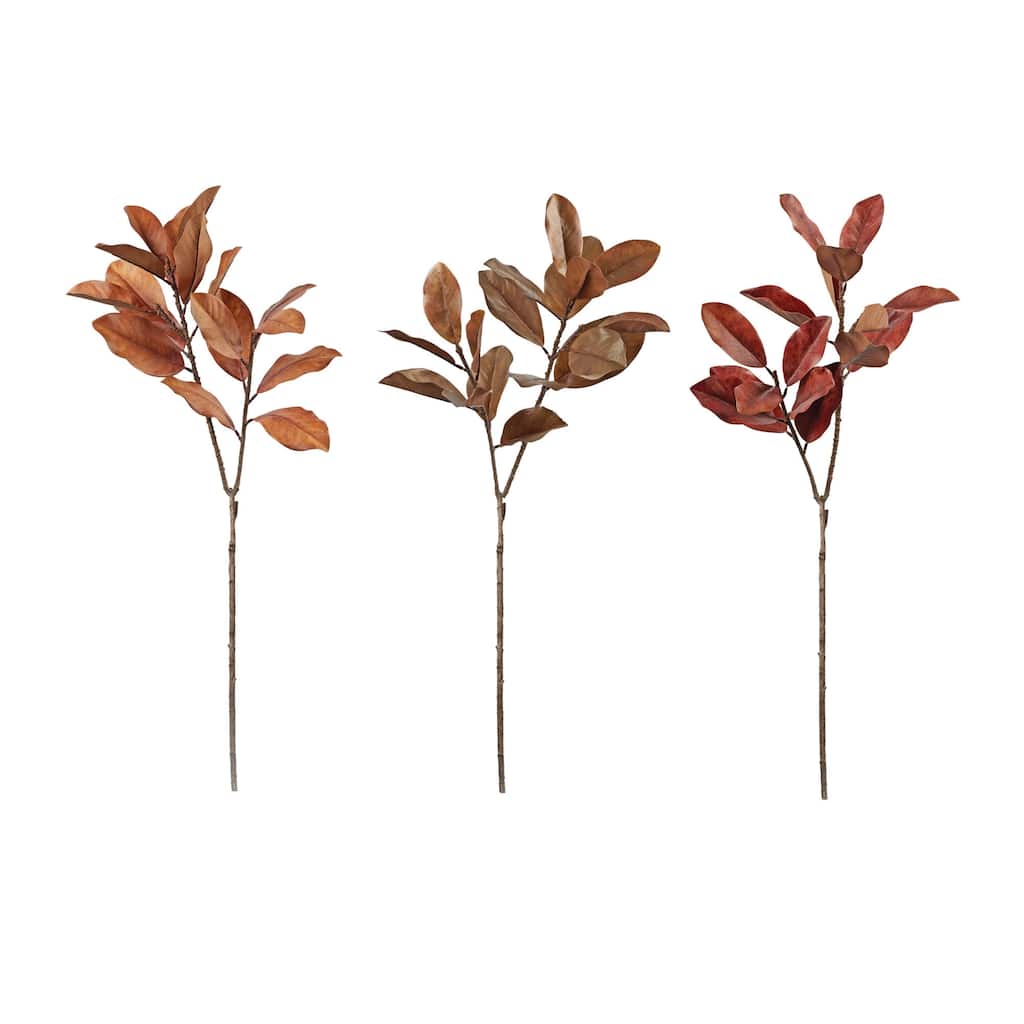 Fall Magnolia Leaf Spray (Set of 6) - N/A