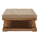 preview thumbnail 11 of 24, Knightsbridge Linen Baluster Coffee Table Ottoman by iNSPIRE Q Artisan