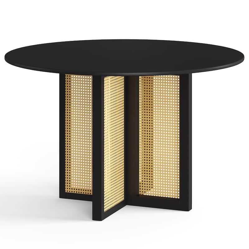 Havenwood Round Dining Table with Cane Base