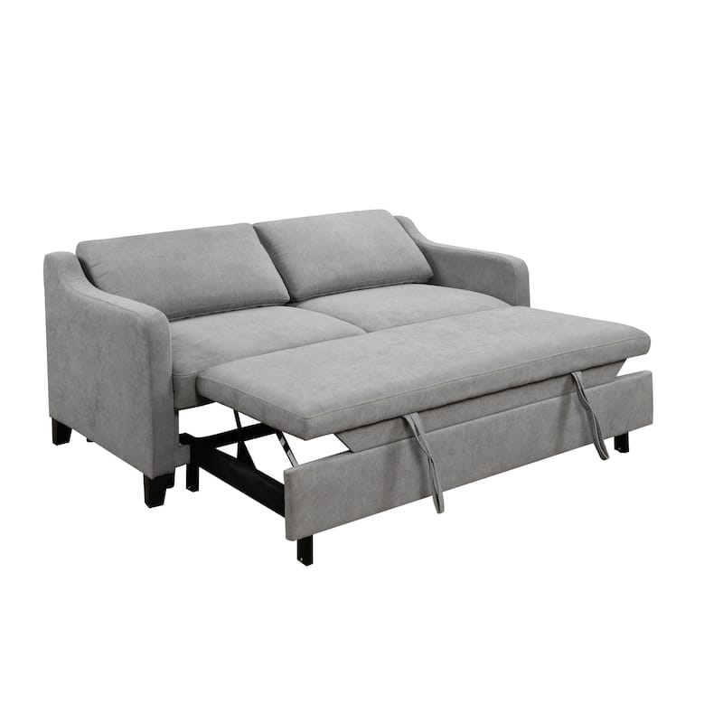 3 In 1 Modern Convertible Sleeper Sofa Bed, Loveseat Futon Sofa Couch W/Pull out Bed and Reclining Backrest