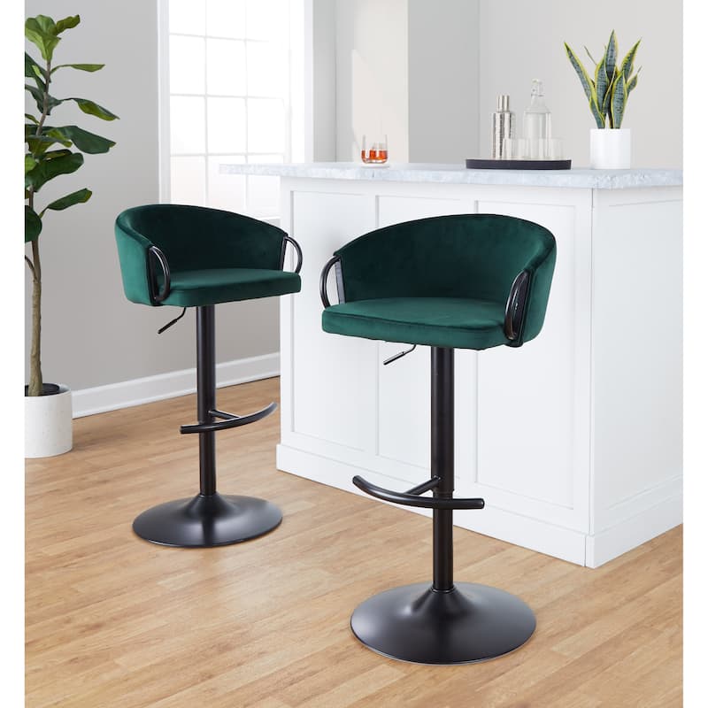 Silver Orchid Battista Adjustable Bar Stool (Set of 2)