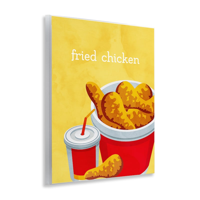 Stupell Chicken Bucket Takeout Wall Plaque Art Design By Kim Allen