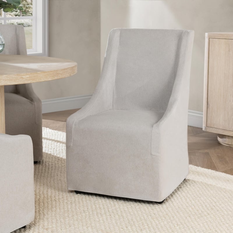 Classic Home Warwick Upholstered Rolling Dining Chair