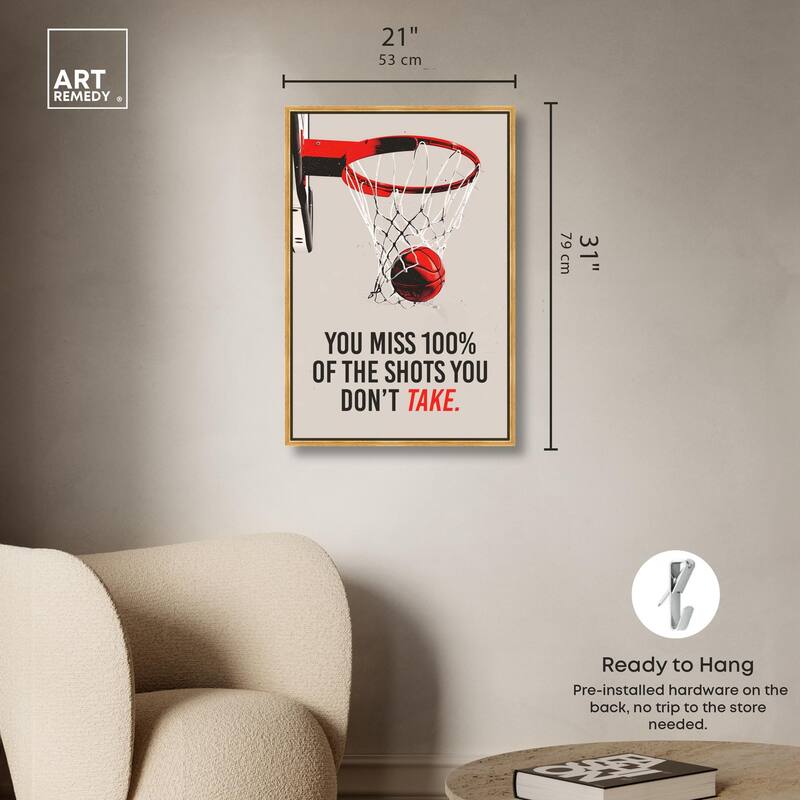 The Shots You Take Hoop Canvas by Art Remedy