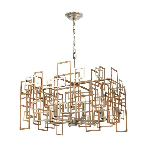 slide 2 of 2, Gridlock 6-Light Chandelier