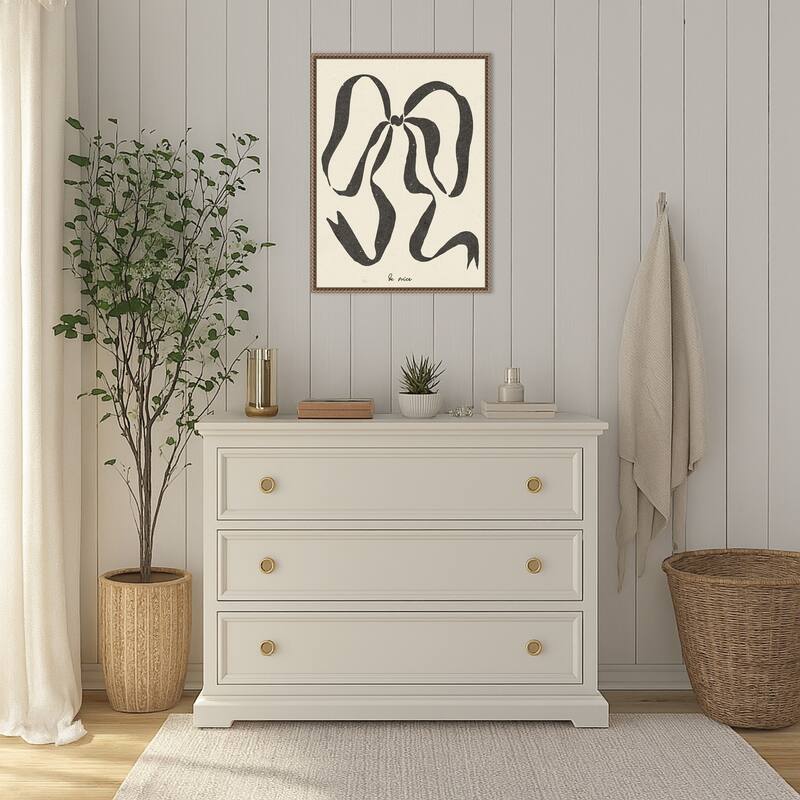 Bow No. 2 by Nktn (18 x 24 in.), Framed Canvas Wall Art Print