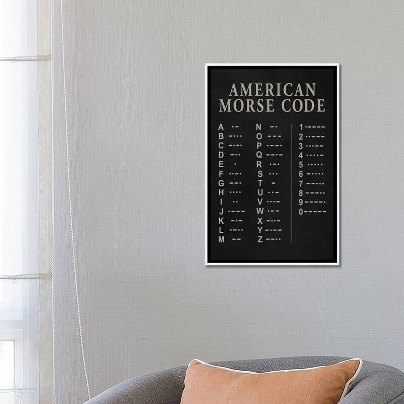 iCanvas "Morse Code" by PatentPrintStore Framed Canvas Print