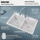 preview thumbnail 50 of 53, Karran Top Mount Double Equal Bowl Quartz Kitchen Sink - 33" x 22" x 9" - 33" x 22" x 9"