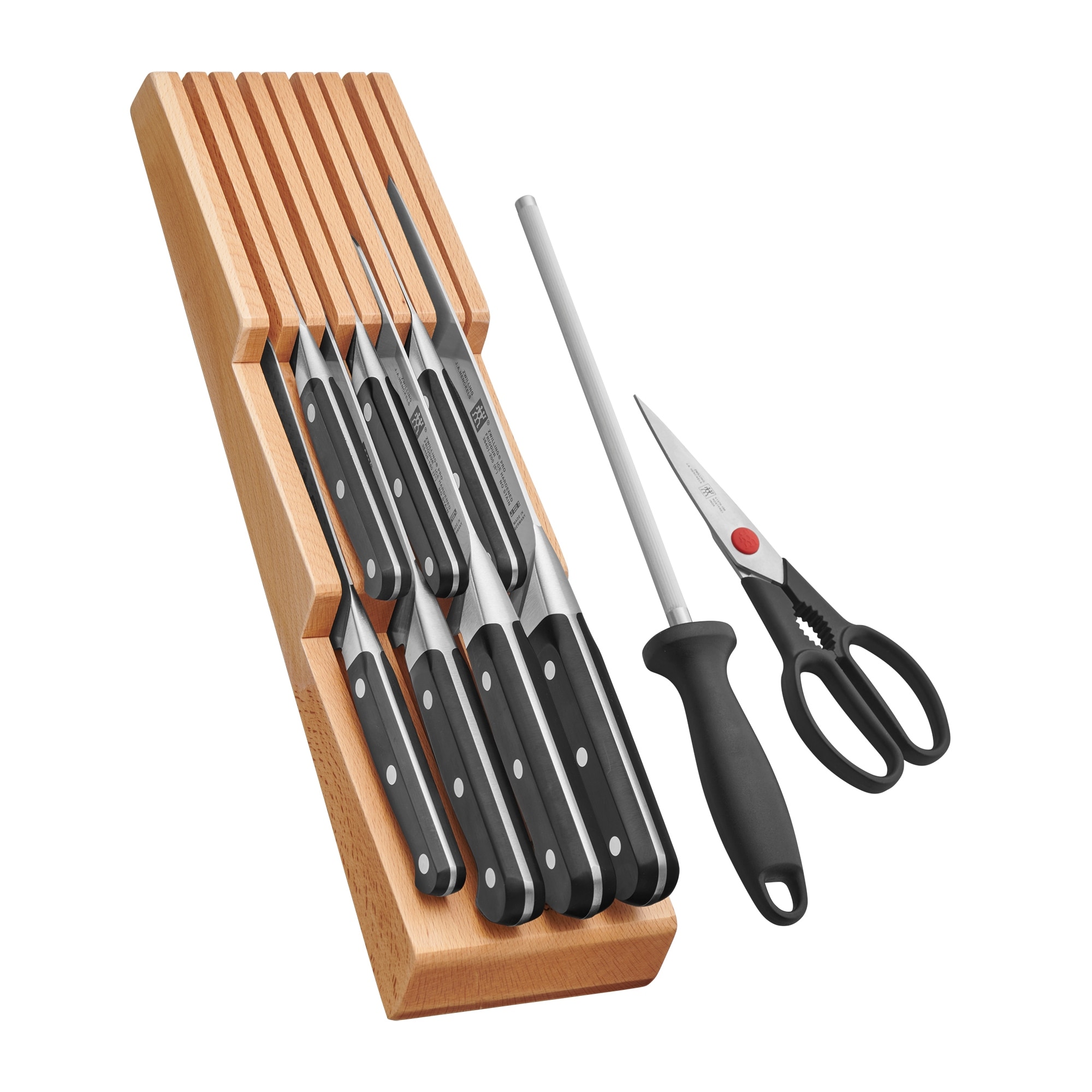 J.a. Henckels Dynamic Cutlery & Natural Wood Block 12-Pc. Set