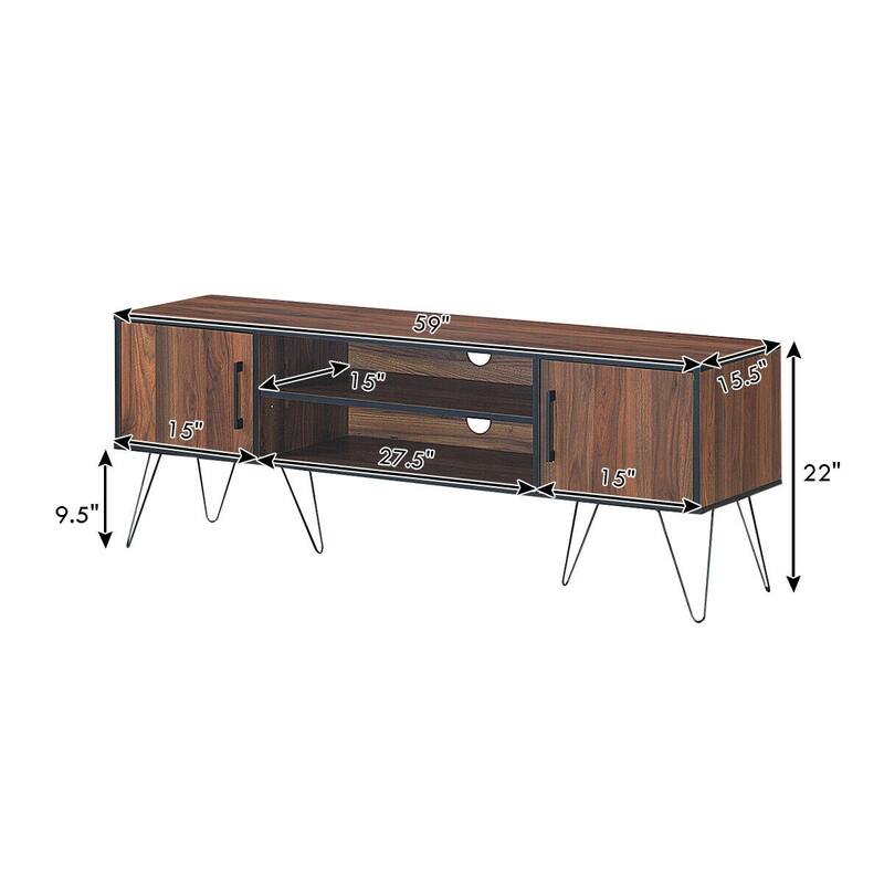 Gymax TV Stand Media Center Storage Cabinet & Shelf Hold up to 65'' TV - See Details