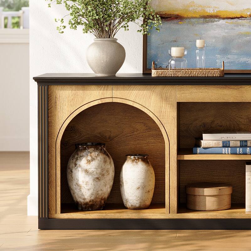 TV Stand for 65 inch TV, Entertainment Center with Shelves