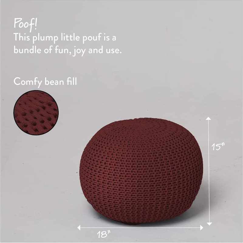 Urban Lifestyle Round Knit Pouf