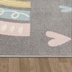 preview thumbnail 21 of 22, Kids Rug with Rainbow and Hearts in Pastel Colors