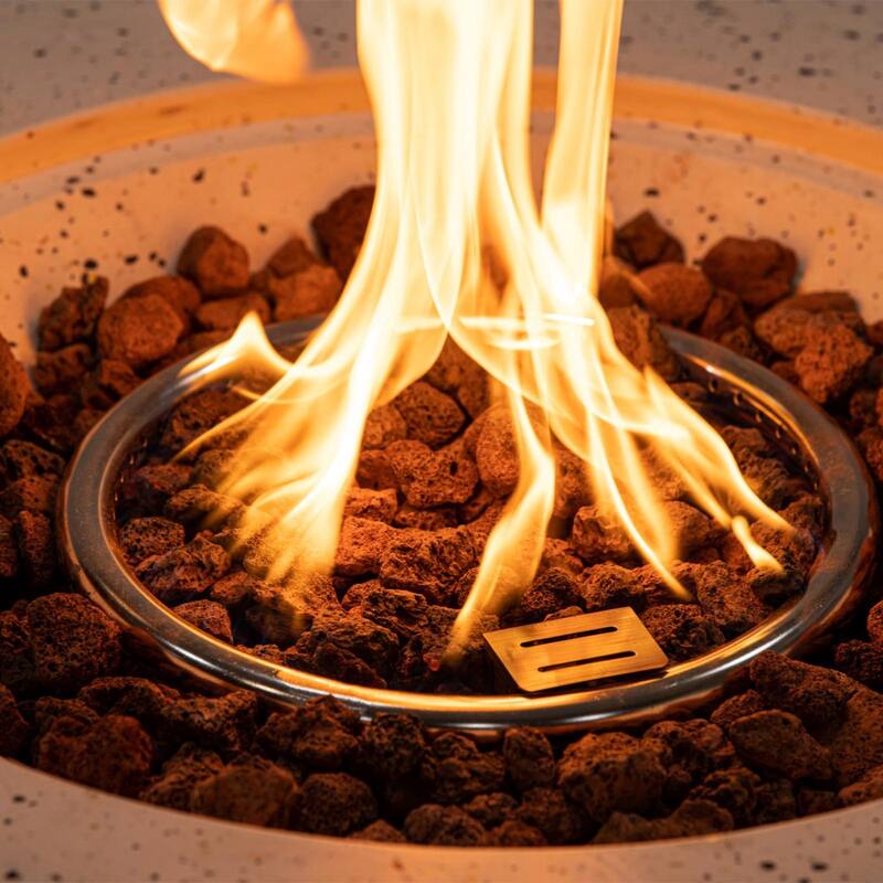 COSIEST 7-Piece Outdoor Sofa Setional Set With Fire Pit Table