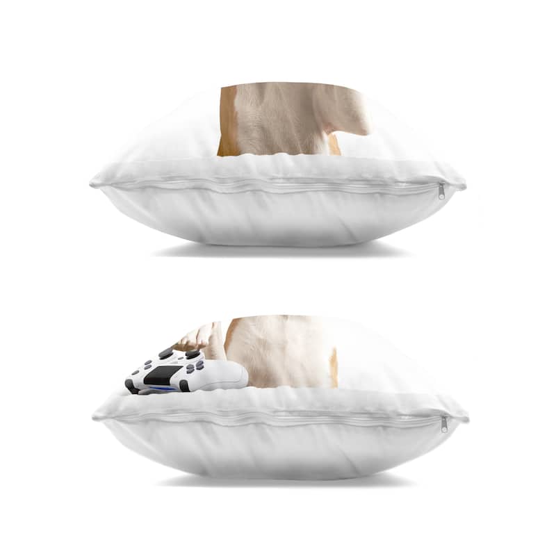 Stupell Video Game Dogs with VR Decorative Printed Throw Pillow Design by CAD Designs (Set of 2)