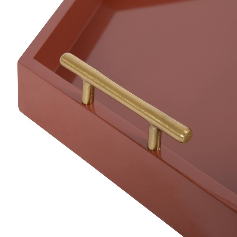 Kate and Laurel Lipton Hexagon Decorative Tray - 18x18