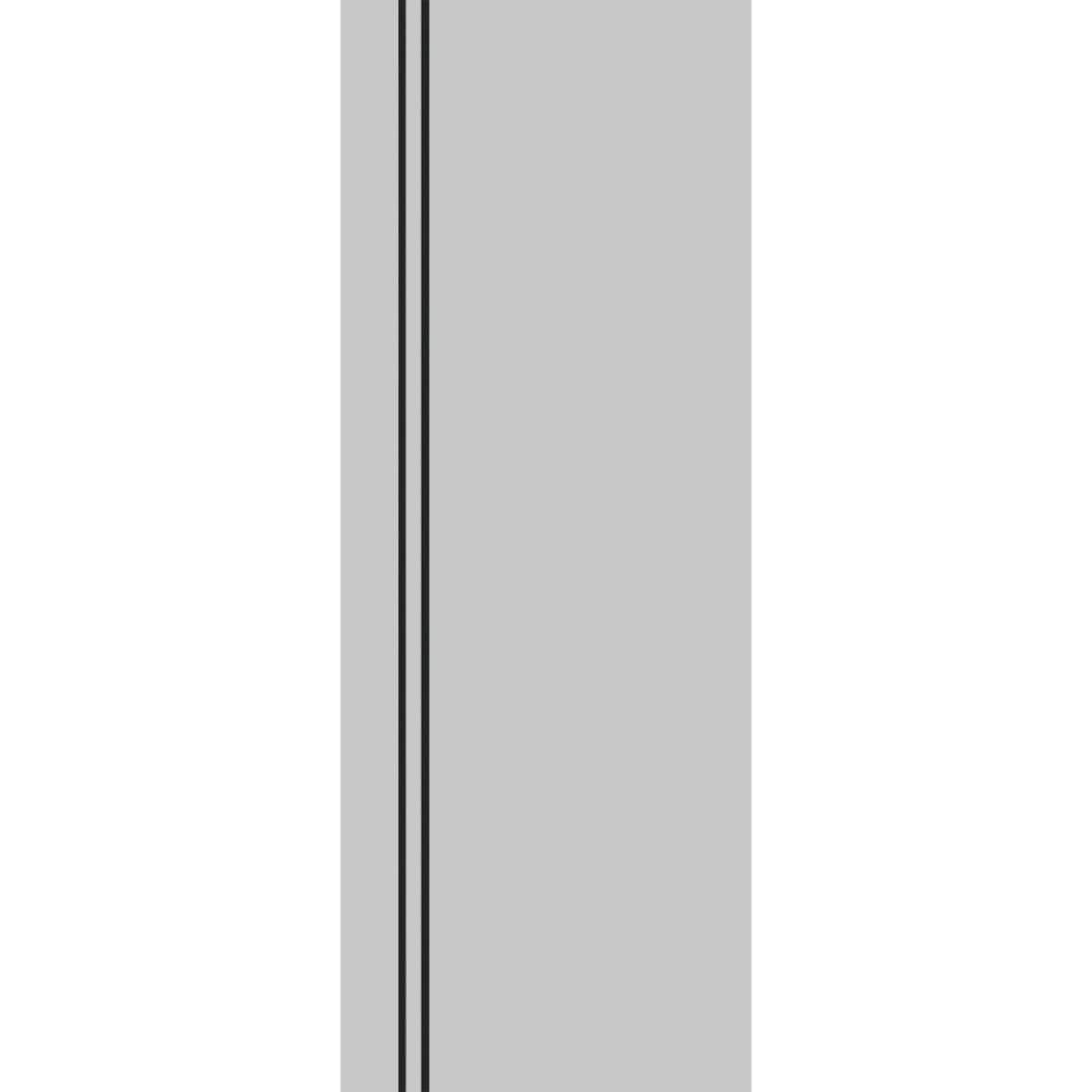 French Pocket Door 28x80 with Planum 0016 Grey Matte with Kit Trims Rail