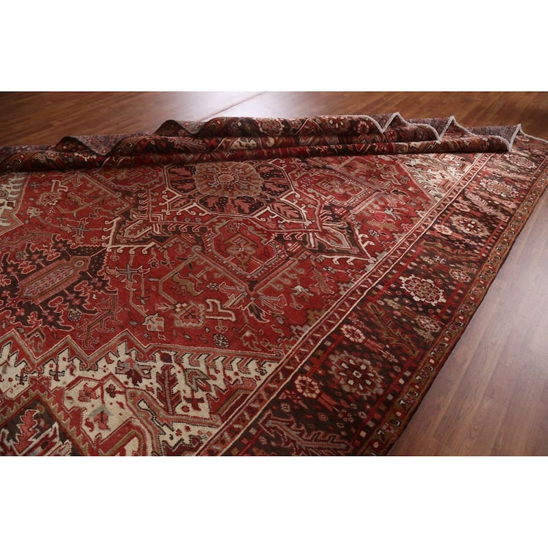 Vegetable Dye Heriz Persian Living Room Area Rug Wool Hand-knotted - 9'6" x 12'10"