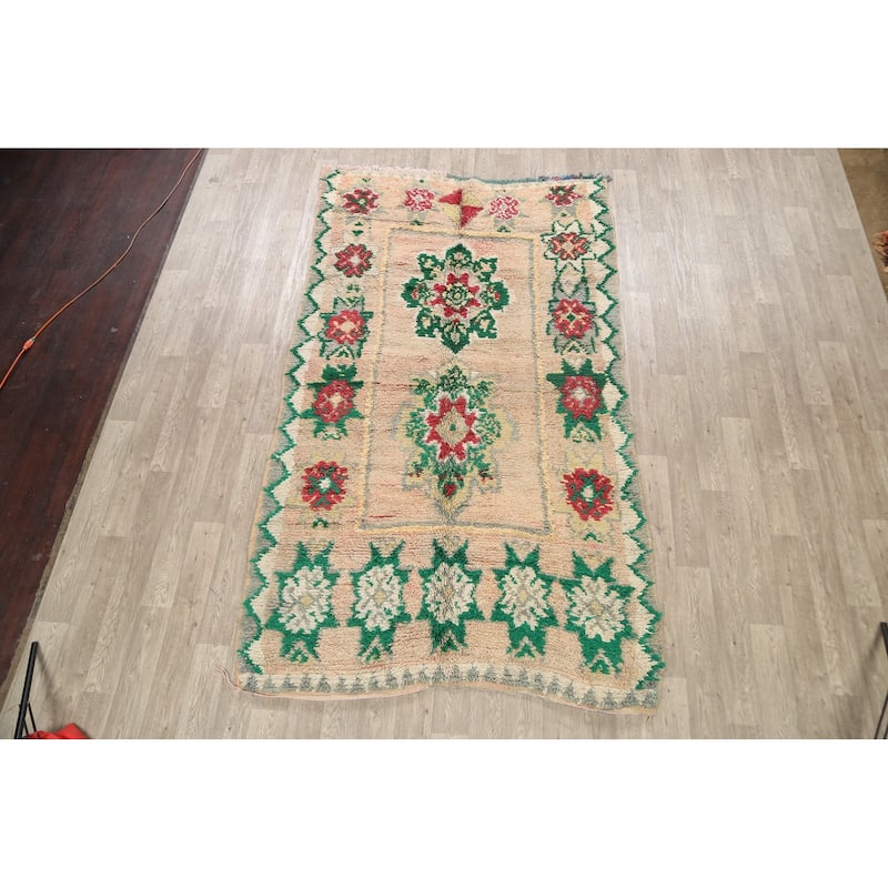 Decorative Tribal Moroccan Oriental Area Rug Wool Handmade Carpet - 5'8" x 9'7"