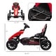 preview thumbnail 4 of 5, Red Kids Pedal Go Kart, Adjustable with Shock-Absorbing Wheels
