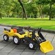 preview thumbnail 8 of 9, Pedal-Powered Kids Ride-On Excavator with Working Dirt Bucket, Detachable Trailer, 6 Wheels, and Sturdy Metal Frame - Yellow