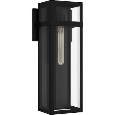 Vanessa 1-Light Matte Black Outdoor Wall Lantern