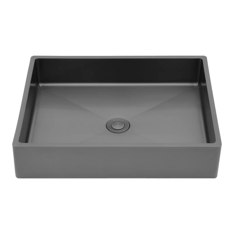19" x 15" Stainless Steel Bathroom Sink with Pop-Up Drain