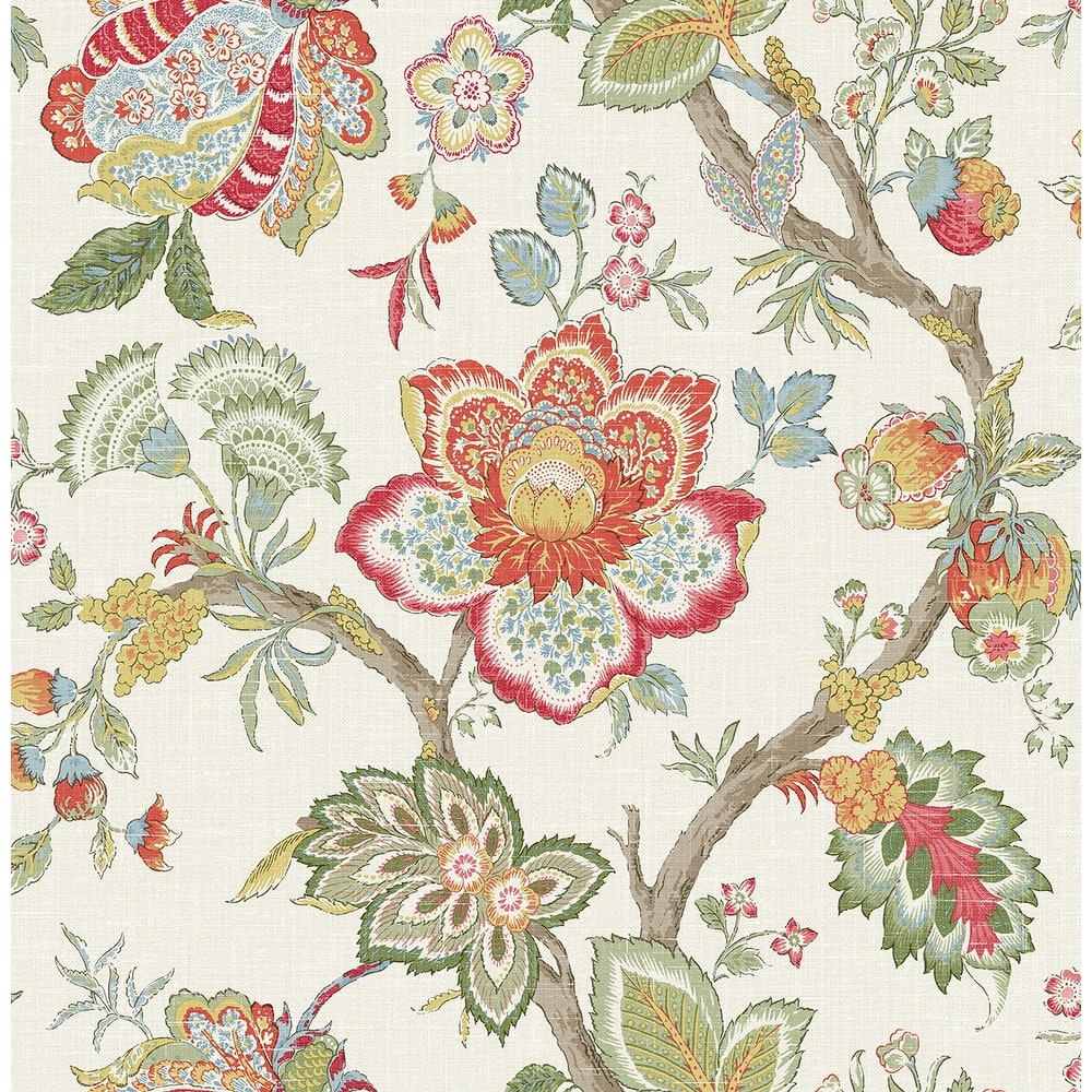 Seabrook Designs Bernadette Jacobean Nonwoven Unpasted Wallpaper