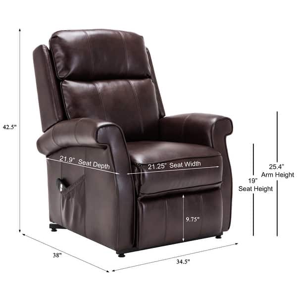 dimension image slide 1 of 4, Lawrence Traditional Lift Chair by Greyson Living