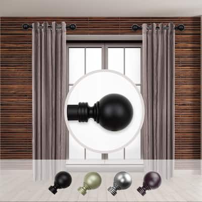 Decorative Curtain Rod Baroque Style Black Adjustable Length 12-20 Inch Window Treatment Rod - 20