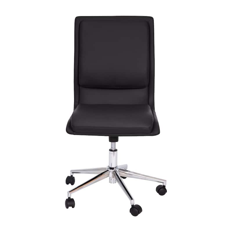 Mid-Back Armless Office Task Chair with Metal 5-Star Base
