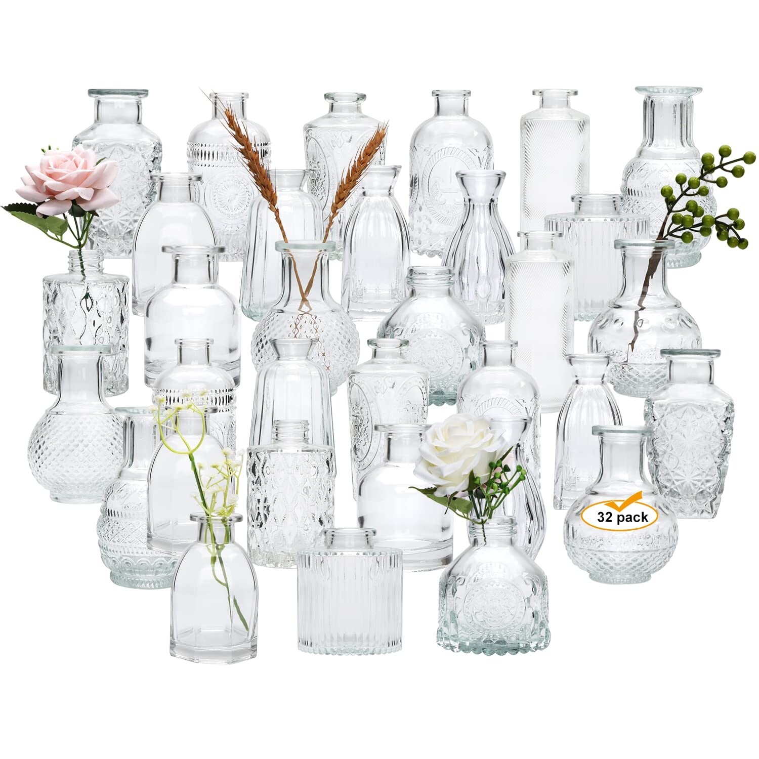 花瓶　98952 Amazon.com: Toyo Sasaki Glass Flower Vase, Clear, 8.0 x 3.3