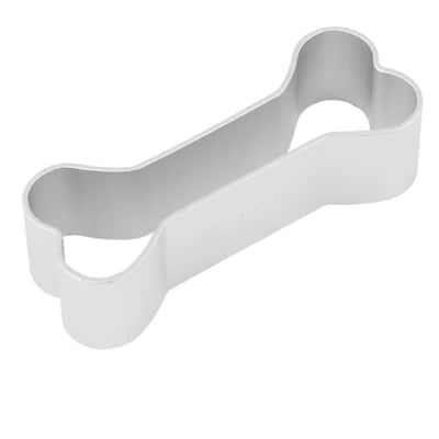 House DIY Cookie Biscuit Toast Bone Shape Silver Tone Metal Cutter Mold - Silver Tone