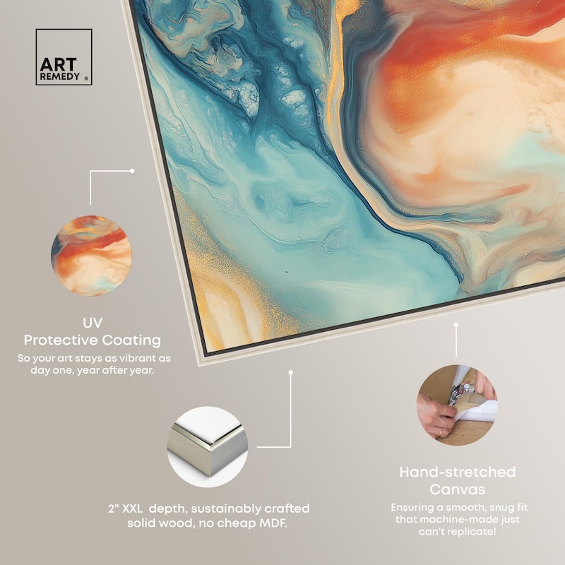 Marbled Sunrise II Canvas Set of 2 by Art Remedy