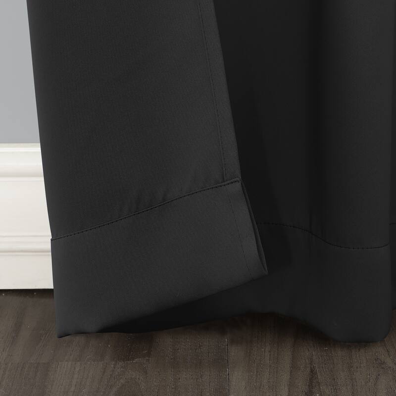 Sun Zero Hayden Patio Extra-Wide Blackout Grommet Sliding Patio Door Curtain Panel, Single Panel
