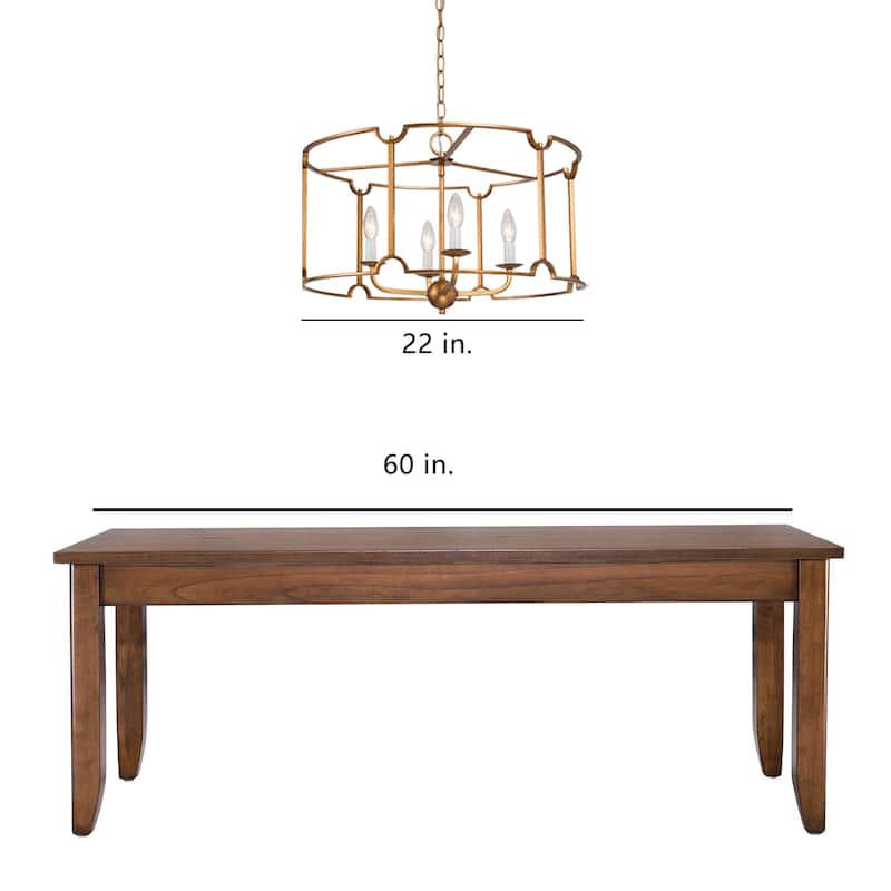 Alisar Mid-century Modern Drum Chandelier Farmhouse Lantern Dining Room French Country Lighting - D22"x H75‘’