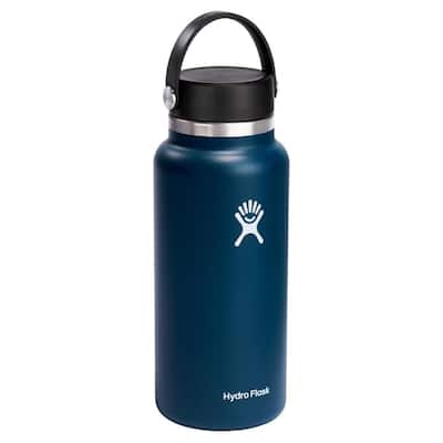 Wide Mouth with Flex Cap Insulated Water Bottle, 32oz, Indigo