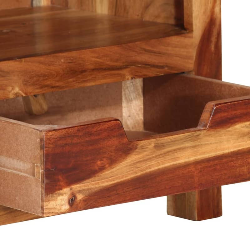 vidaXL TV Stand 43.3"x11.8"x15.7" Solid Wood Acacia - 43.3" x 11.8" x 15.7"
