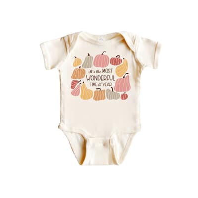 Wonderful Fall Pumpkin - Baby Boy Girl Clothes Infant Bodysuit Funny Cute Newborn