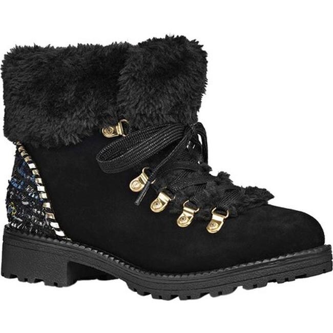 black fur lined boots womens